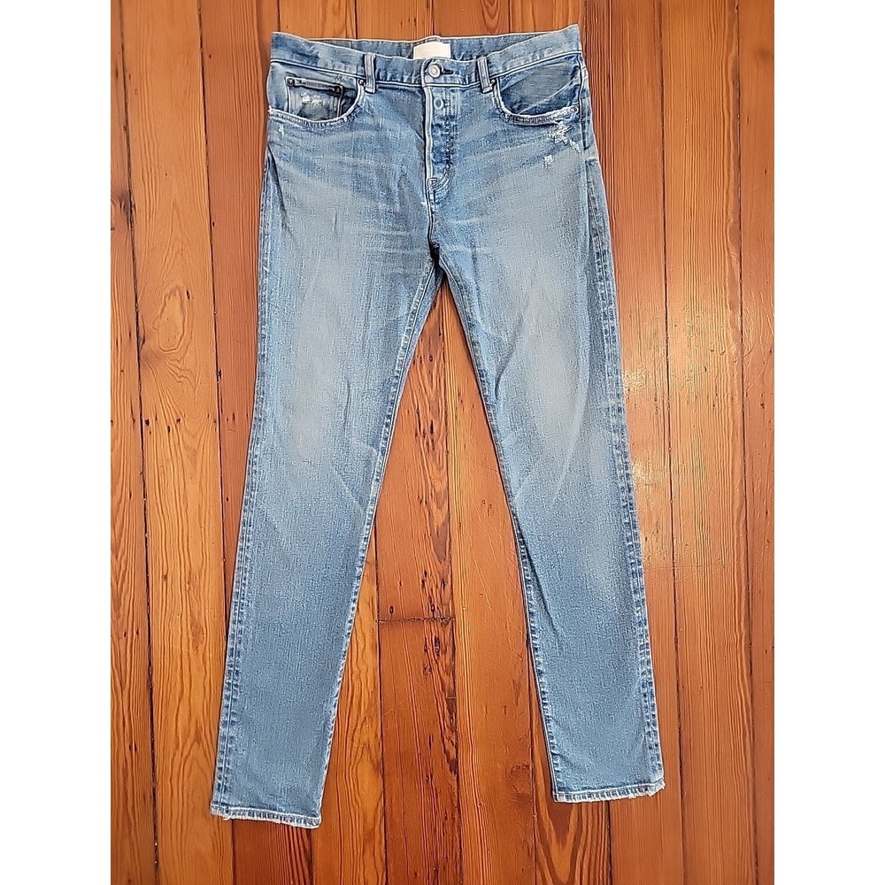 Moussy Vintage Japan Made Howa Denim Womens Size 34 Distressed Button Fly
